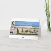 休日カード-クリスが付いているRehobothのビーチの野外ステージ シーズンカード (裏面)