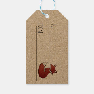 休日キツネ ギフトタグ