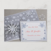 休日クールとクリスマスの結婚式の日付を保存 案内ポストカード (正面)