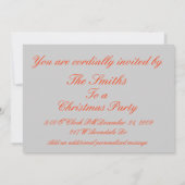 休日グリッターパーティの招待状 招待状 (裏面)