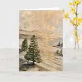 休日グリッター カード (黄色い花)