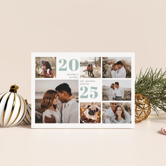 休日グリッド |フォトモダンコラージカード シーズンカード