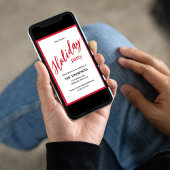 休日シンプルのキュート書道スクリプトミニマリスト 招待状