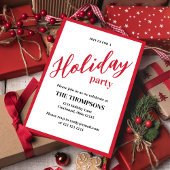 休日シンプルのキュート書道スクリプトミニマリスト 招待状