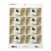 休日シンプルロゴ金ゴールド製品ラベル ラベル (フルシート)