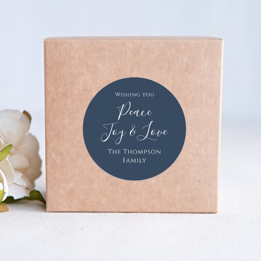 休日シンプル平和ジョイ愛書道スクリプト ラウンドシール