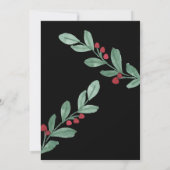 休日シンプル | クリスマスグリーン結婚リー 招待状 (裏面)