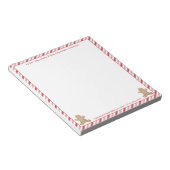 休日ジンジャーブレッドマンCookie パーソナライズされた Not ノートパッド (アングル)