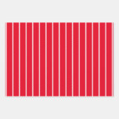 休日ストライプのクリスマスかわいい赤い波状のライン ラッピングペーパーシート (正面2)