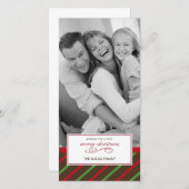 休日ストライプクリスマスカード シーズンカード (正面/裏面)