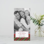 休日ストライプクリスマスカード シーズンカード (スタンド正面)