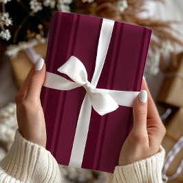 休日ストライプマゼンタ ラッピングペーパー