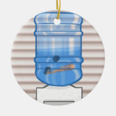"休日ストレス"の冷水装置のオーナメント セラミックオーナメント (正面)