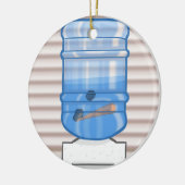 "休日ストレス"の冷水装置のオーナメント セラミックオーナメント (左)