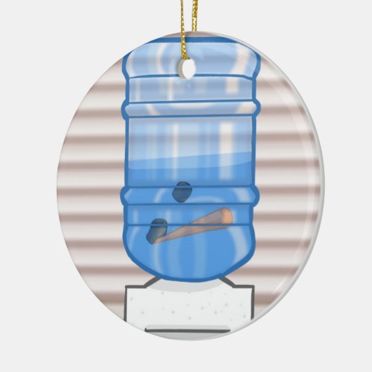 "休日ストレス"の冷水装置のオーナメント セラミックオーナメント (左)