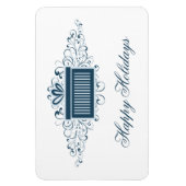 休日スワール現在の長方形マグネット、青 マグネット (縦)