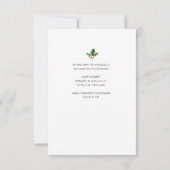 休日タイポグラフィのクリスマス誕生発表 カード (裏面)