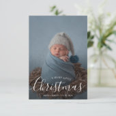 休日タイポグラフィの出生通知カード カード (スタンド正面)