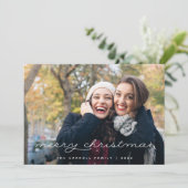 休日タータンチェック |クリスマスフォトカード シーズンカード (スタンド正面)