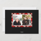 休日タータンチェック |クリスマスフォトカード シーズンカード (裏面)