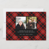 休日タータンチェック |クリスマスフォトカード シーズンカード (裏面)