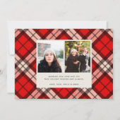 休日タータンチェック |クリスマスフォトカード シーズンカード (裏面)