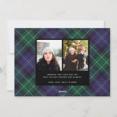 休日タータンチェック |クリスマスフォトカード シーズンカード (裏面)