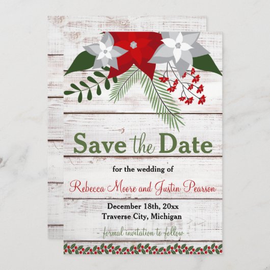 休日チャーム – 冬/クリスマス日付を保存 セーブザデート (正面/裏面)