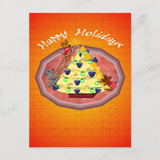 休日ネズミグリーティングカード シーズンポストカード (正面)