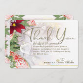 休日ハート悔やみや弔慰サンキューカード 招待状 (正面/裏面)