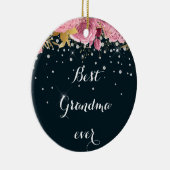 休日バラダイヤモンド写真最高のおばちゃん セラミックオーナメント (右)