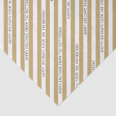 休日パーソナライズされたのストライプ |編集可能な色 薄葉紙 (詳細)