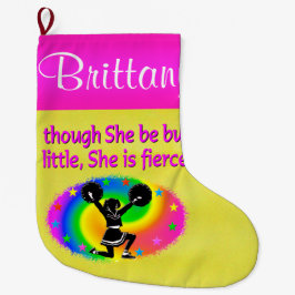 休日パーソナライズされたチアリーティングストッキング ラージクリスマスストッキング