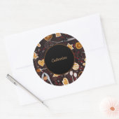 休日パーソナライズされたベーキング ラウンドシール (封筒)