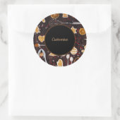 休日パーソナライズされたベーキング ラウンドシール (バッグ)