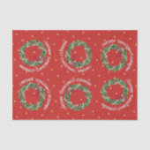 休日パーソナライズされたリース&金ゴールドハート 薄葉紙 (正面)