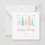 休日パーソナライズされたヴィンテージギフトエンクロージャ ノートカード (正面)