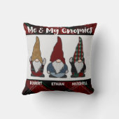 休日パーソナライズされた格言私と私のグノーミー クッション (裏面)