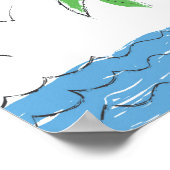 休日ビーチとパームツリーベビー ポスター (角)