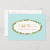 休日ファッション美しいクリスマスプレゼント証明書 (正面/裏面)