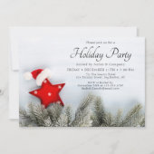 休日フェスティバルモダン企業のクリスマスパーティー 招待状 (正面)