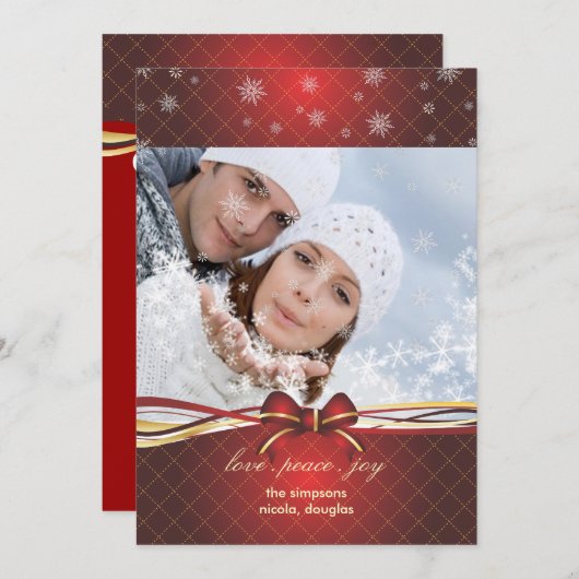 休日フォトカードカスタマイズ、テキスト（戻る） シーズンカード (正面/裏面)