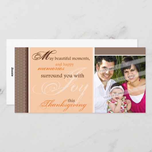 休日フォトカード:: 感動的joy 5 シーズンカード (正面/裏面)