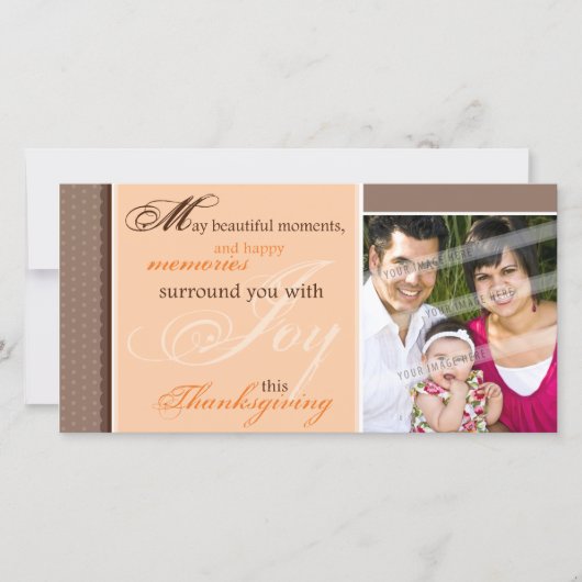 休日フォトカード:: 感動的joy 5 シーズンカード (正面)