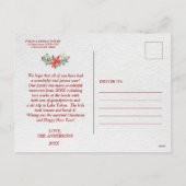 休日フォトコラージメリークリスマス書道 シーズンポストカード (裏面)