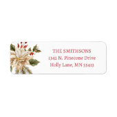 休日フローラのクリスマスアドレス ラベル (正面)