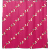 休日フローラオン金ゴールドつる植物シャワーカーテン シャワーカーテン (正面)