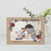 休日フローラクリスマスフォトカード シーズンカード (スタンド正面)