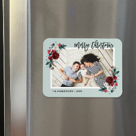 休日フローラクリスマスフォトマグネット マグネット