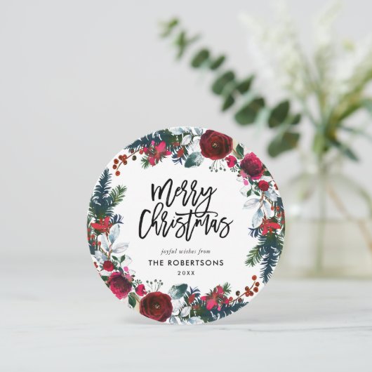 休日フローラクリスマスリースサークル写真 シーズンカード (スタンド正面)